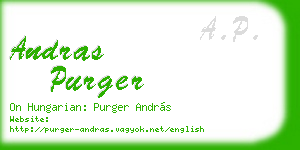 andras purger business card